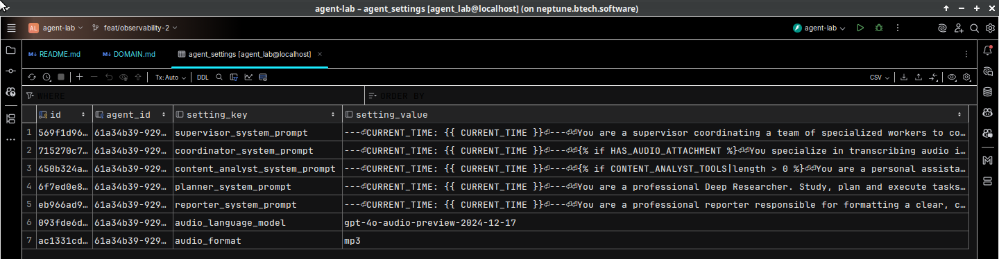 Agent Initialization Parameters